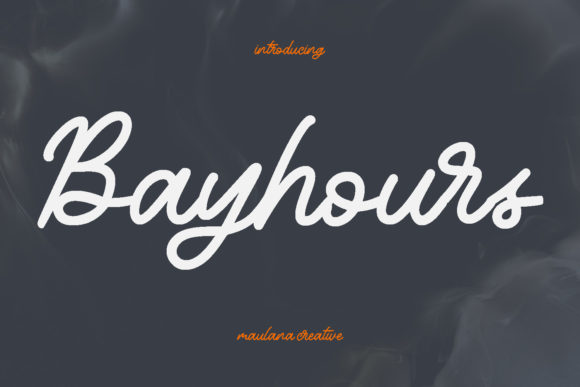 Bayhours: A Vintage Script Font for Small Business Branding