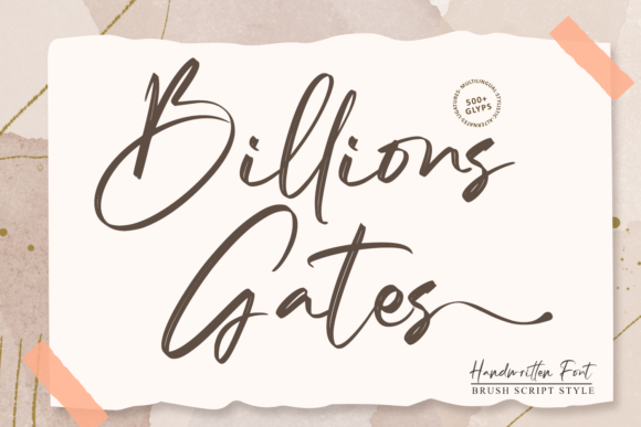 Billions Gates Script Font for Editorial Design