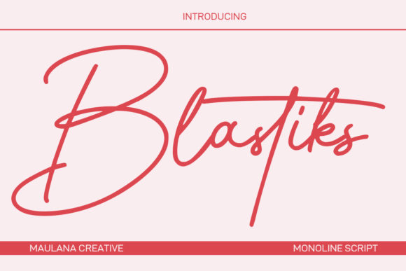 Blastiks Signature: A Slim Script Font for Editorial Warmth
