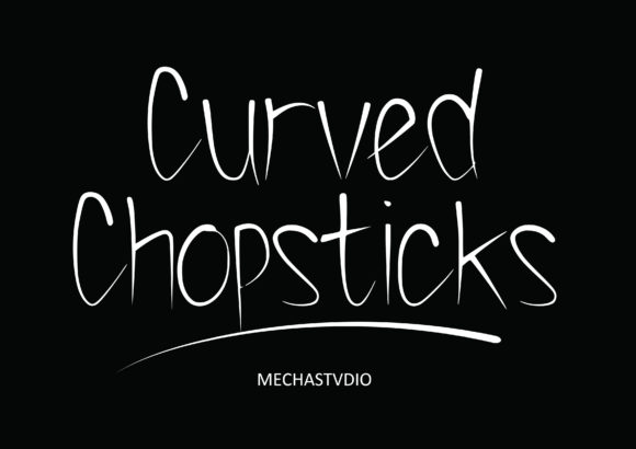 Curved Chopstick Font: A Modern Script Handwritten Typeface for Makers