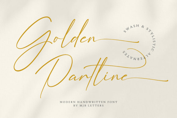 Golden Partline: A Script Handwritten Font for Elegant Campaign Typography