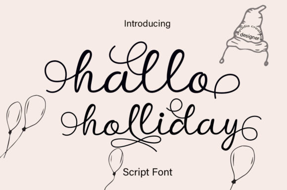 Hallo Holliday: A Delicate Script Font for Editorial Elegance
