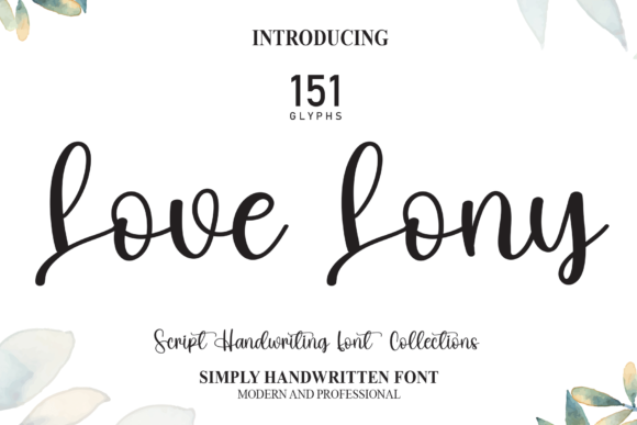 Love Lony Script Font for Handmade Branding