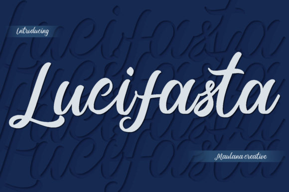 Lucifasta: A Fancy Cursive Script Font for Desi Brand Campaigns