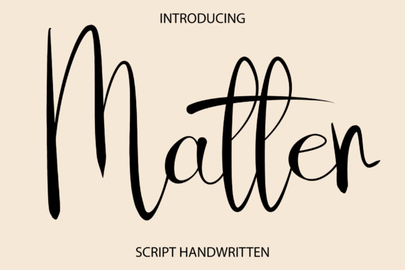 Matter Script Font for Creative Editorial Design