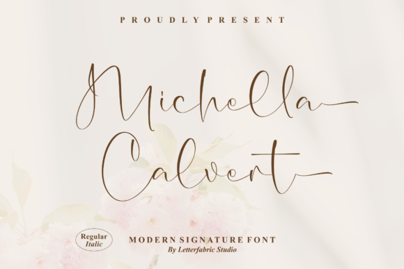 Michella Calvert Font: A Delicate Script Handwritten Typeface for Elegant Branding