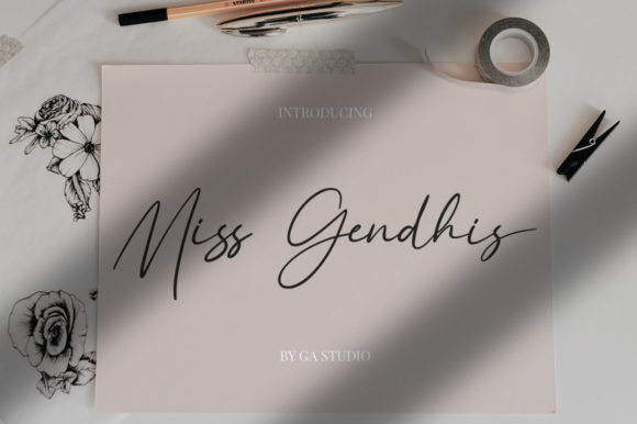 Miss Gendhis: A Slim & Fashionable Script Font for Brand Builders