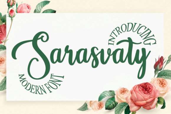 Sarasvaty Script Font for Elegant Campaign Design