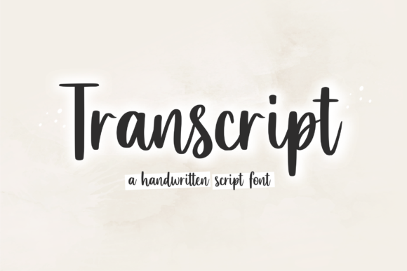 Transcript: A Chic Script Font for Handmade Creators