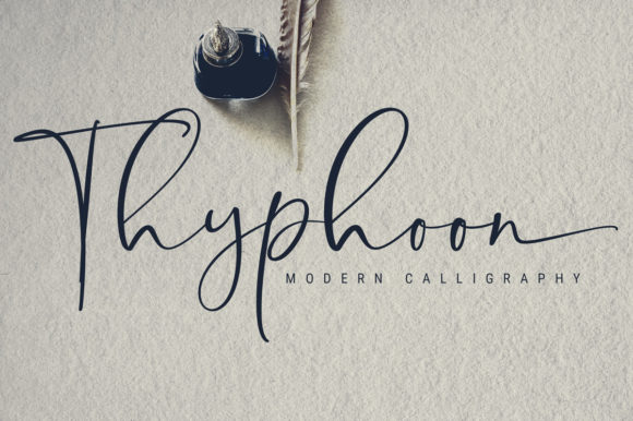 Typhoon Script Font for Elegant Handmade Design